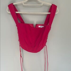 Women's Hot Pink Corset Top
